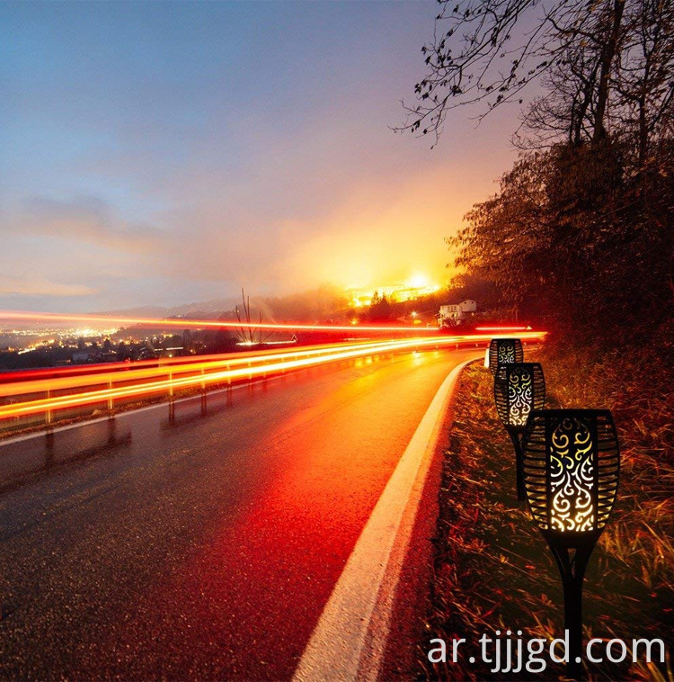 LED Solar Flame Garden Light